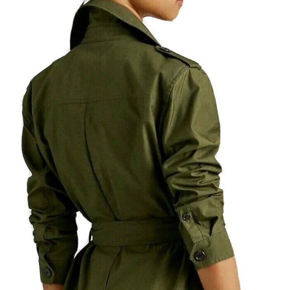 LAUREN RALPH LAUREN Belted Twill Field Jacket (MISSING BELT) - Picture 3 of 5